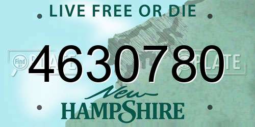 4630780 New Hampshire License Plate
