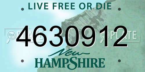 4630912 New Hampshire License Plate