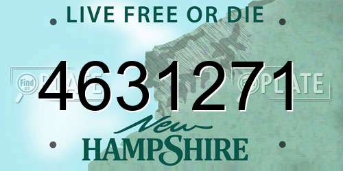 4631271 New Hampshire License Plate