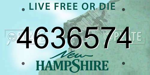 4636574 New Hampshire License Plate