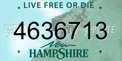 4636713 New Hampshire License Plate