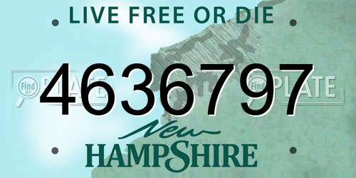4636797 New Hampshire License Plate
