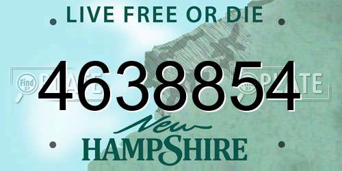 4638854 New Hampshire License Plate