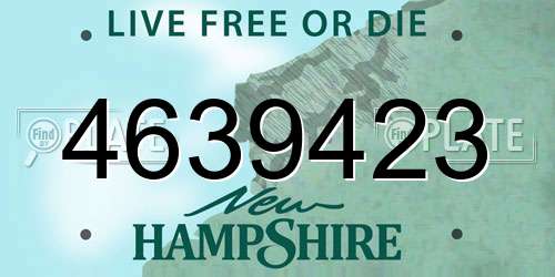 4639423 New Hampshire License Plate