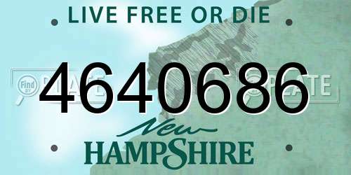 4640686 New Hampshire License Plate