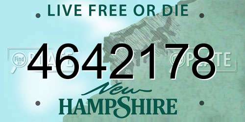 4642178 New Hampshire License Plate