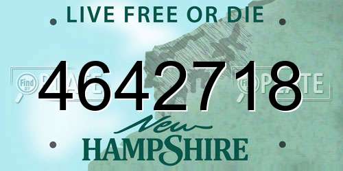 4642718 New Hampshire License Plate