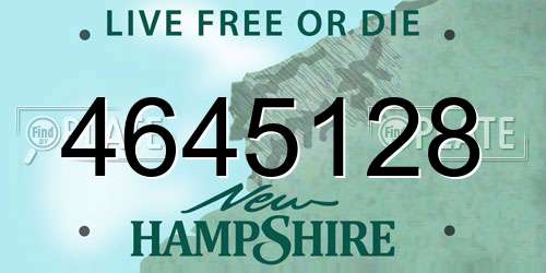4645128 New Hampshire License Plate