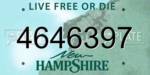 4646397 New Hampshire License Plate