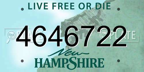 4646722 New Hampshire License Plate