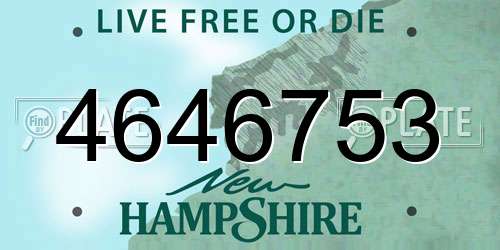4646753 New Hampshire License Plate