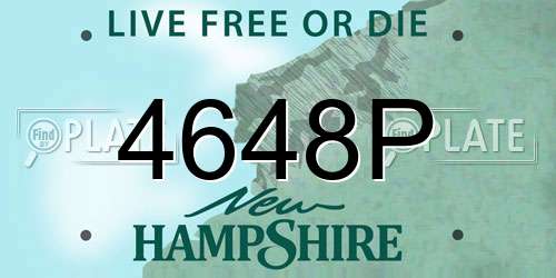 4648P New Hampshire License Plate
