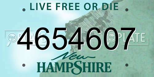 4654607 New Hampshire License Plate
