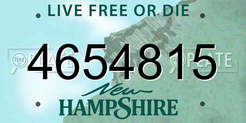 4654815 New Hampshire License Plate