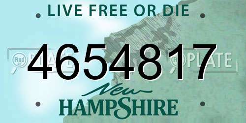 4654817 New Hampshire License Plate