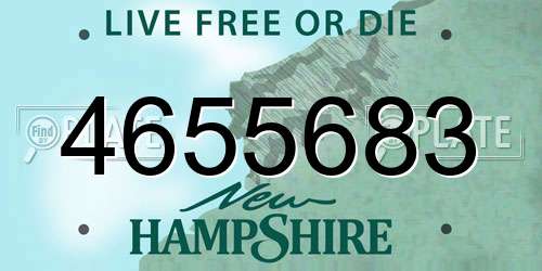 4655683 New Hampshire License Plate