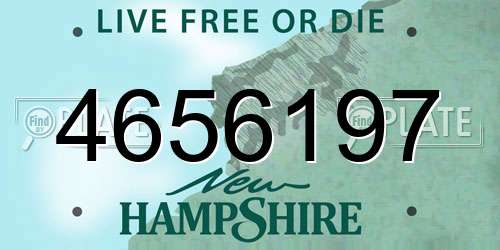 4656197 New Hampshire License Plate
