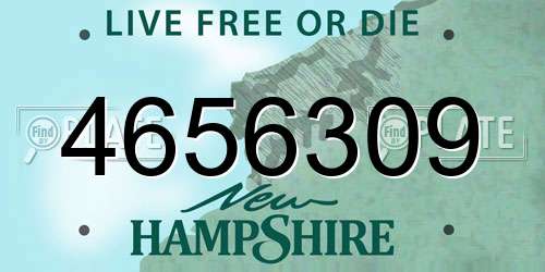 4656309 New Hampshire License Plate