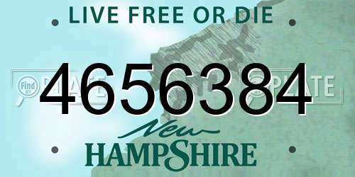 4656384 New Hampshire License Plate
