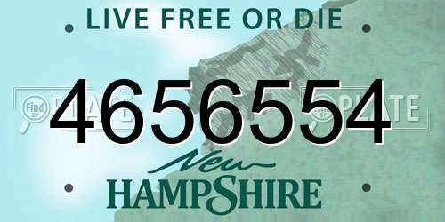 4656554 New Hampshire License Plate