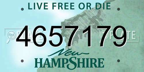 4657179 New Hampshire License Plate