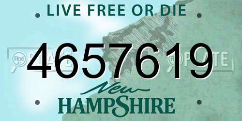 4657619 New Hampshire License Plate