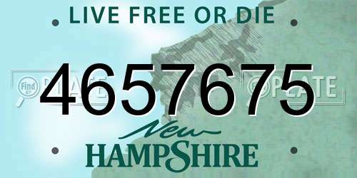 4657675 New Hampshire License Plate