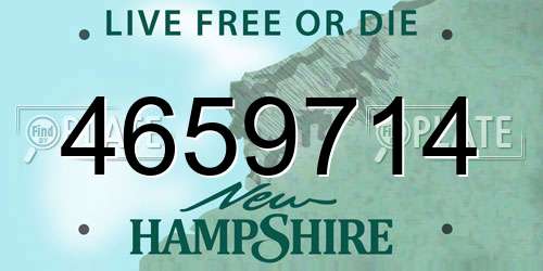 4659714 New Hampshire License Plate
