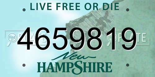 4659819 New Hampshire License Plate