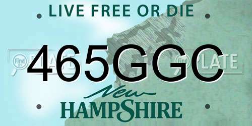 465GGC New Hampshire License Plate