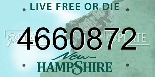 4660872 New Hampshire License Plate