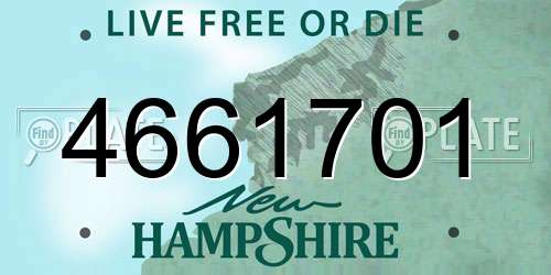 4661701 New Hampshire License Plate