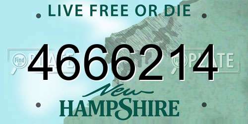 4666214 New Hampshire License Plate