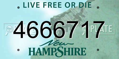 4666717 New Hampshire License Plate