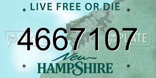 4667107 New Hampshire License Plate