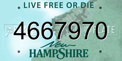 4667970 New Hampshire License Plate