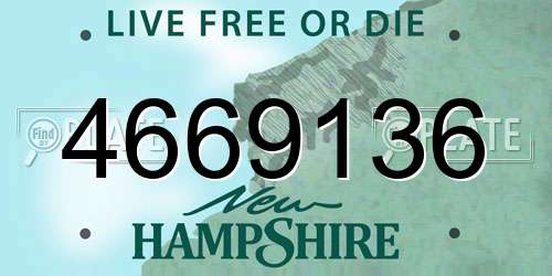 4669136 New Hampshire License Plate