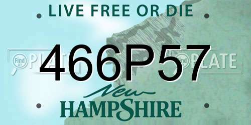 466P57 New Hampshire License Plate