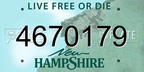 4670179 New Hampshire License Plate