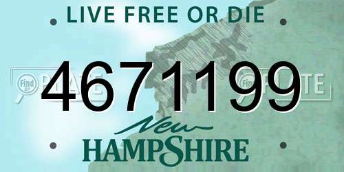 4671199 New Hampshire License Plate