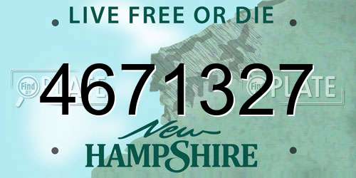 4671327 New Hampshire License Plate