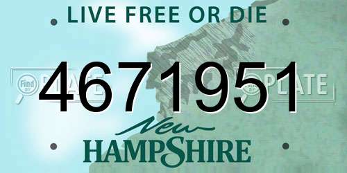 4671951 New Hampshire License Plate