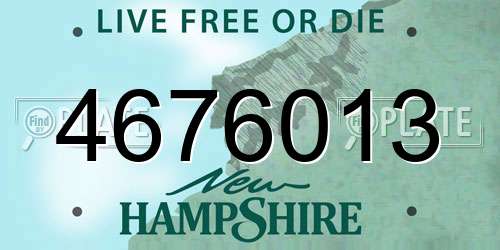 4676013 New Hampshire License Plate