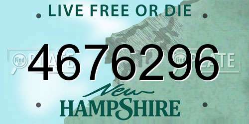 4676296 New Hampshire License Plate