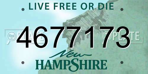 4677173 New Hampshire License Plate