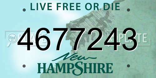 4677243 New Hampshire License Plate