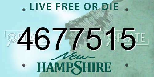 4677515 New Hampshire License Plate