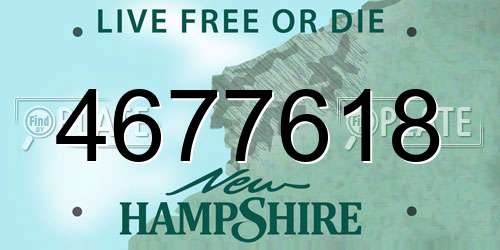 4677618 New Hampshire License Plate