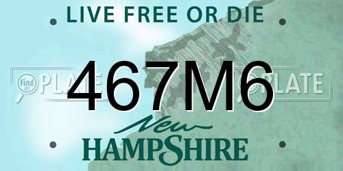 467M6 New Hampshire License Plate