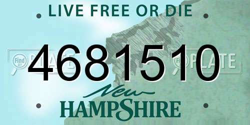 4681510 New Hampshire License Plate